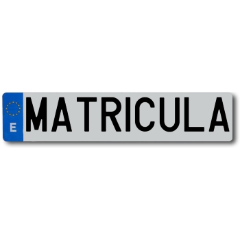 Placa matrícula